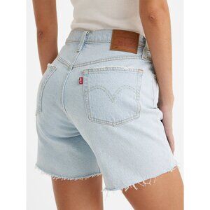 Levi's Blue Jean Shorts with Frayed Hem